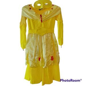 Disney Princess Belle Beauty the Beast Costume Girls Sz 5 Halloween Vtg Handmade